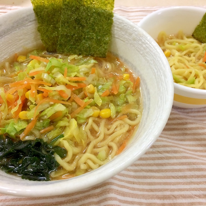 子どもと一緒に食べる 野菜たっぷり味噌ラーメン レシピ 作り方 By Fujimon58 楽天レシピ